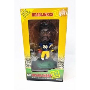 NIB 1998 Headliners XL Curtis Martin Figurine Univ. of Pittsburgh with COA